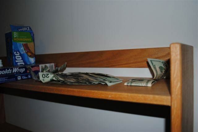 Cash found in Harrison David's room.